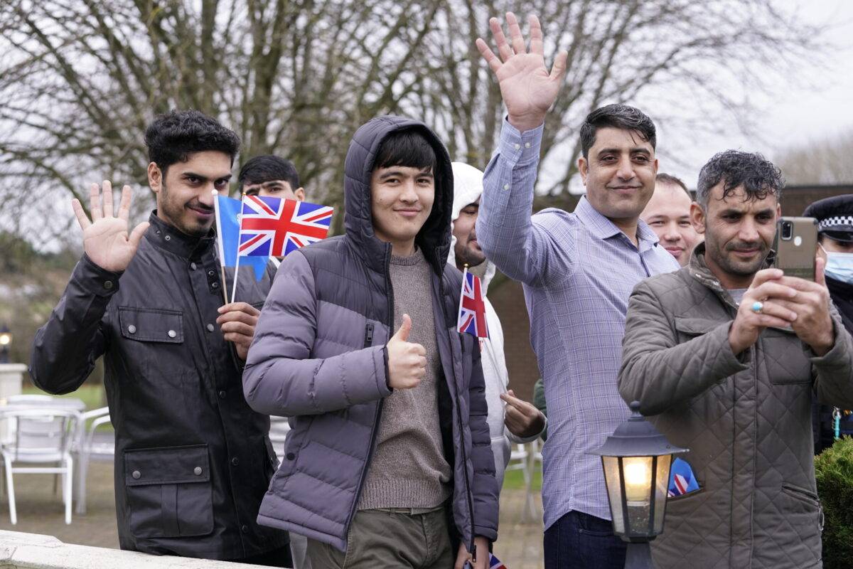 Refugees evacuated from Afghanistan in Leeds, UK on November 30, 2021 [Danny Lawson/WPA Pool/Getty Images]