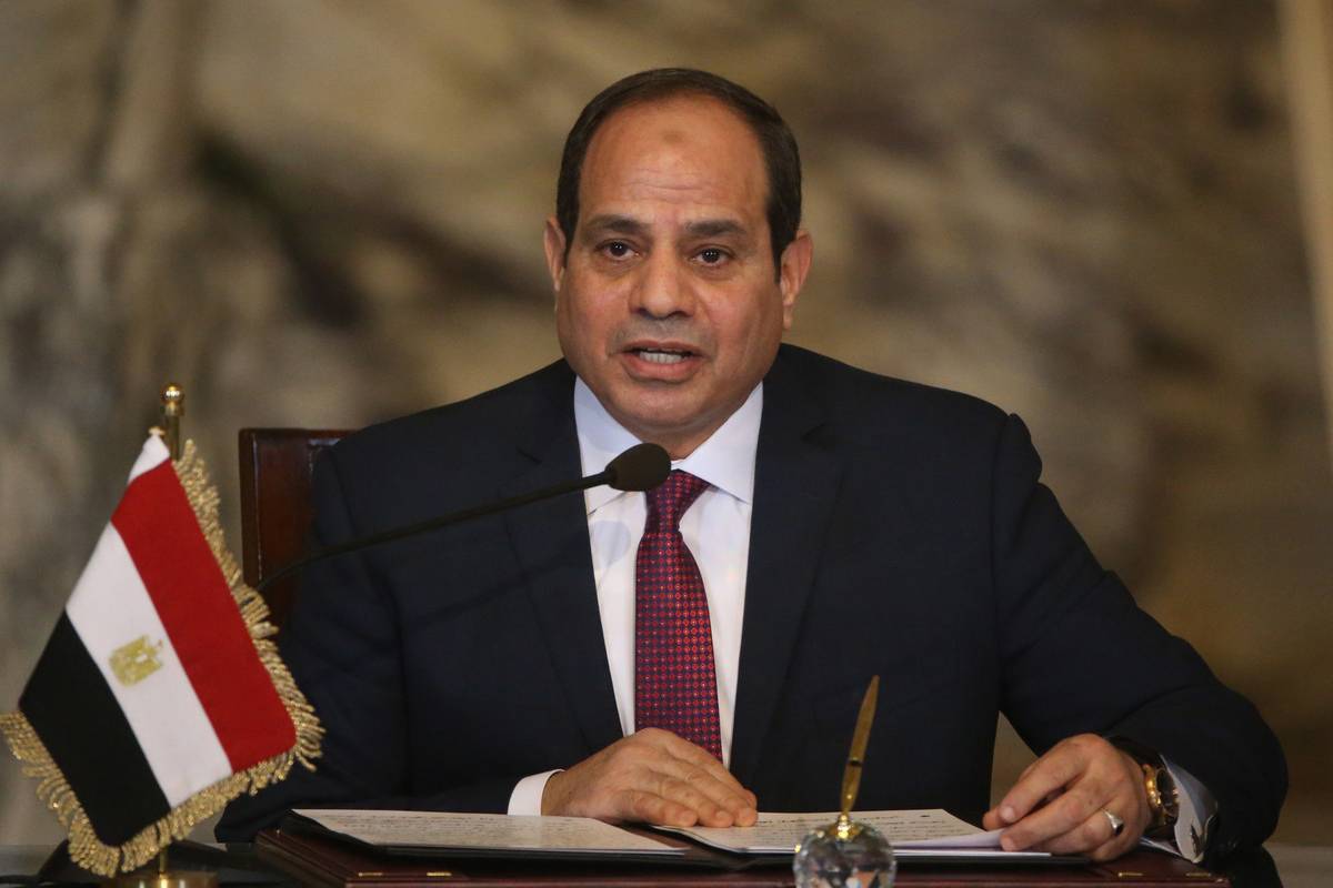 Egyptian President Abdel Fattah el-Sisi gives a speech in Cairo, Egypt. [Photo by Mikhail Svetlov/Getty Images]