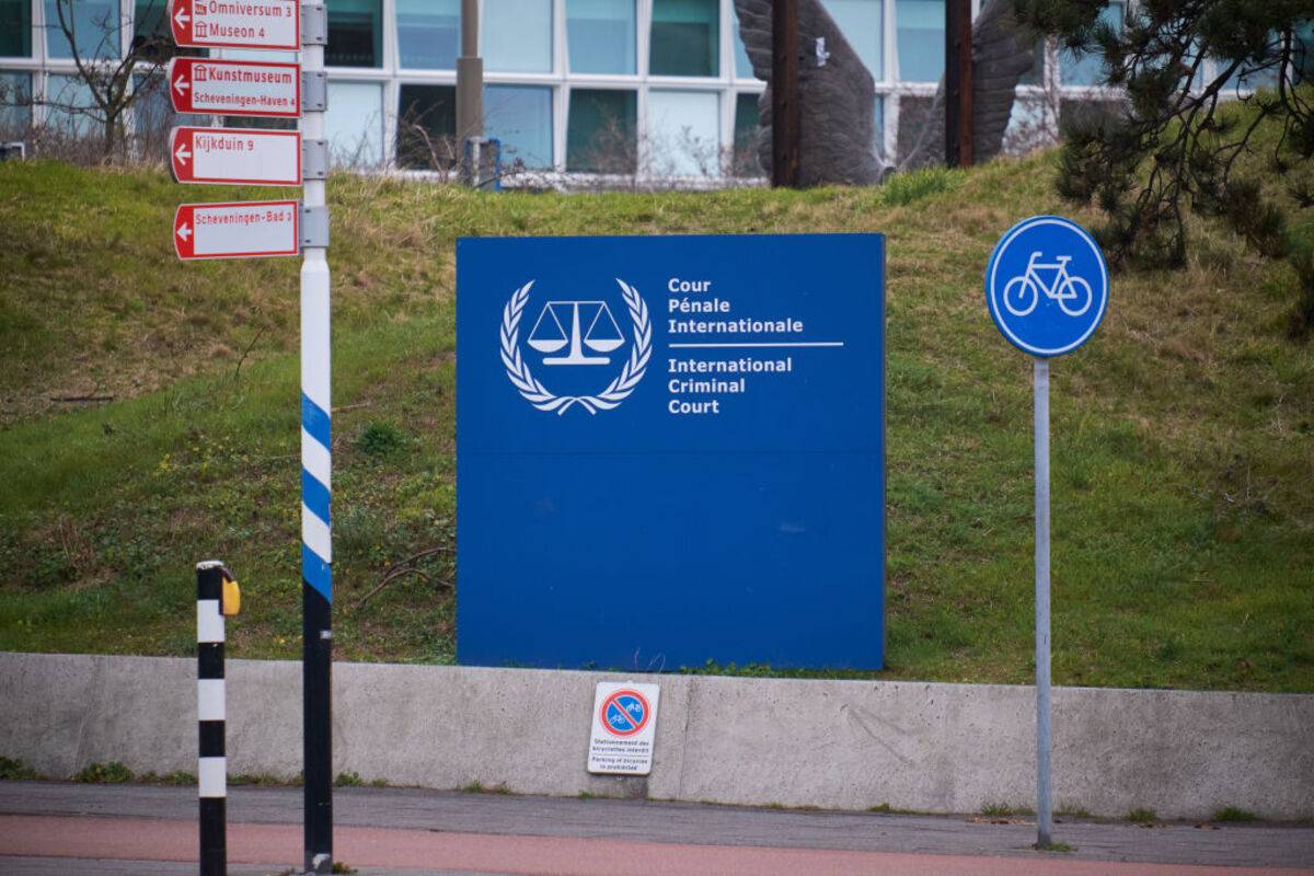 The exterior of the International Criminal Court is seen in The Hague, Netherlands. [Pierre Crom/Getty Images]