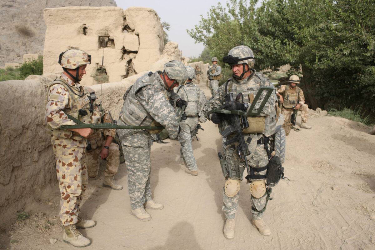 Australian soldiers on July 1, 2008 in Salavat, Panjawi Province, Afghanistan [Marco Di Lauro/Getty Images]