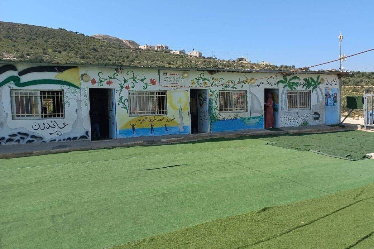 Jub Al-Dib School, east of Bethlehem this school serves 40 students from grades (1-4), & was demolished once before in 2017 [@PalestineMoE/Twitter]