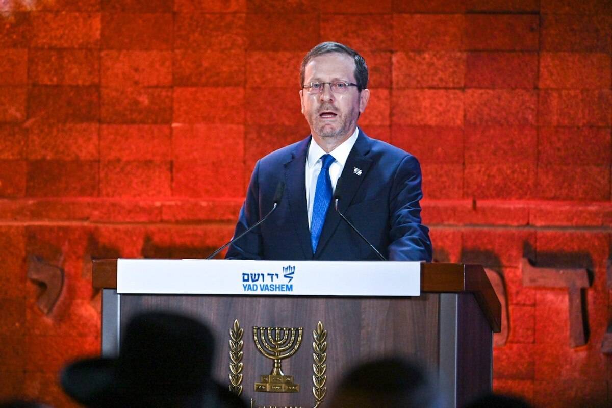 Israeli President Isaac Herzog in West Jerusalem on April 17, 2023 [Kobi Gideon(GPO)/Anadolu Agency]