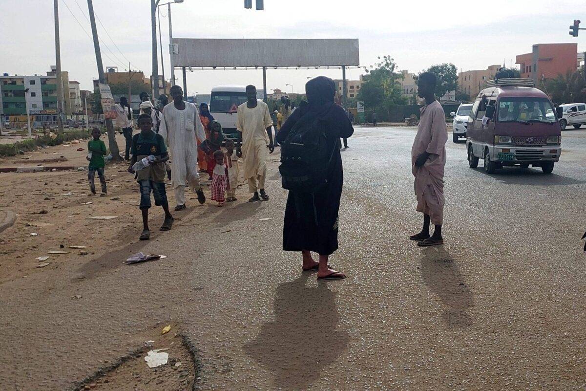 A view of a street in Khartoum, Sudan on April 18, 2023. The Sudanese army on Tuesday agreed to a temporary cease-fire with the paramilitary Rapid Support Forces (RSF) [Stringer/Anadolu Agency]