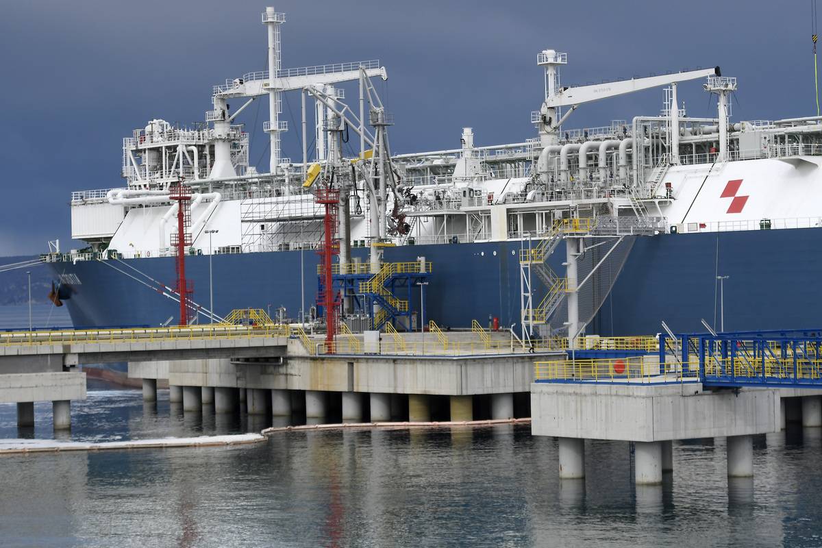 A view of the liquefied natural gas (LNG) terminal in Krk Island, Croatia on April 25, 2023 [Stringer - Anadolu Agency]