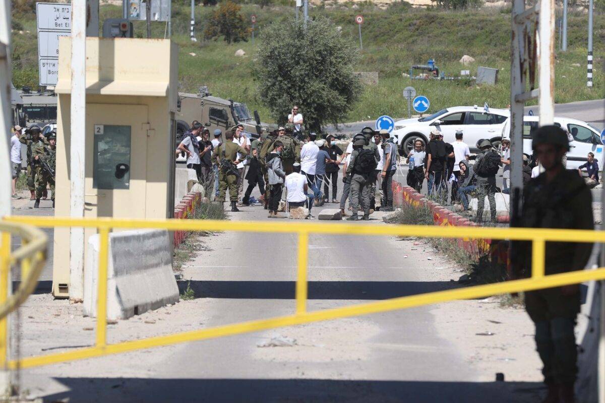 Jewish settlers on the roads to Beit El near Ramallah, West Bank on April 25, 2023 [Issam Rimawi/Anadolu Agency via Getty Images]