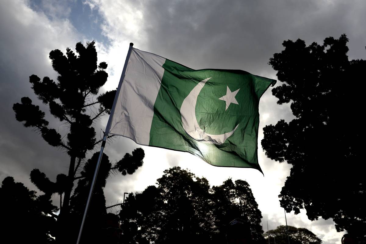 Pakistan national flag. [Photo by Matt King-ICC/ICC via Getty Images]