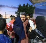 Palestinians evacuated from Sudan are seen upon their arrival in Rafah Border Gate due to clashes between the Sudanese army and paramilitary Rapid Support Forces (RSF) since April 15th, in Gaza on April 28, 2023. [Mohammed Asad/Middle East Monitor]