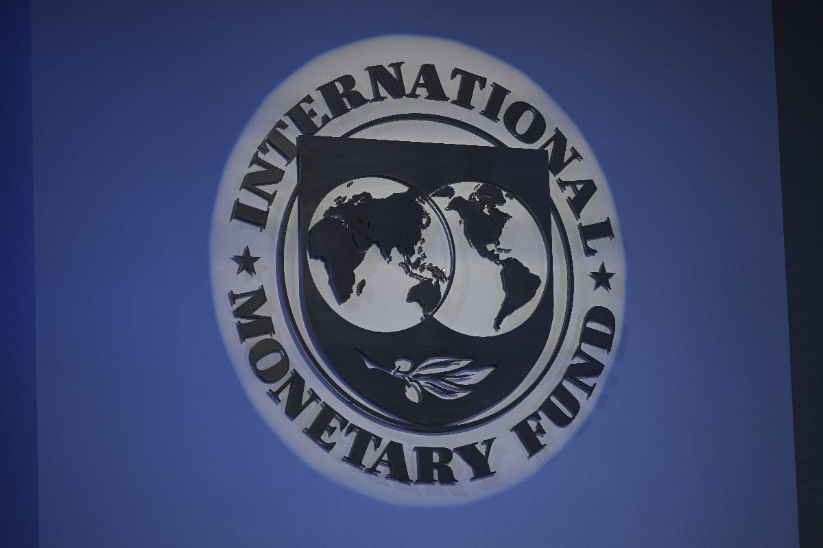 In this photo International Monetary Fund (IMF) logo is seen in Washington D.C., United States on April 11, 2023 [Celal Güneş / Anadolu Agency]