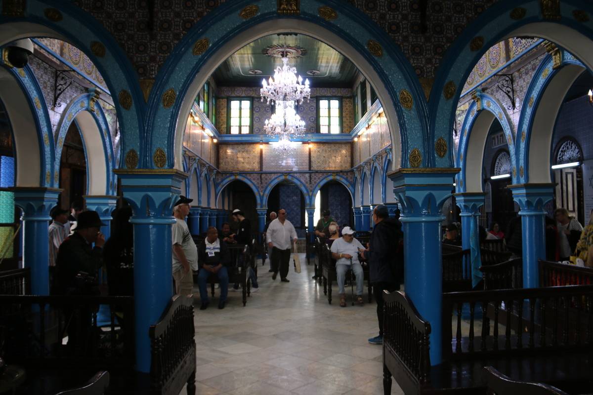 Jews from Tunisia and from different countries of the world participate in an annual Jewish pilgrimage to the El Ghriba Synagogue, which is considered one of the oldest Jewish places of worship in Africa and has a history of approximately 2400 years in Djerba Island, Tunisia on May 07, 2023. [Tasnim Nasri - Anadolu Agency]