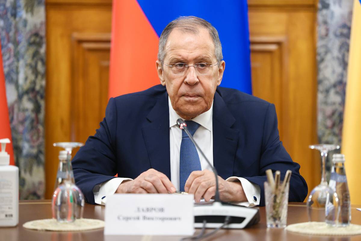 Russian Foreign Minister Sergey Lavrov, in Moscow, Russia. [Russian Ministry of Foreign Affairs/Anadolu Agency]