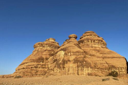A view of Al-Ula in the north of Saudi Arabia, which has stood out as a vibrant cultural center since ancient times, as it is located on the Incense Route, one of the important trade routes of history, and the pilgrimage route to Mecca in Al-Ula, Saudi Arabia on May 23, 2023. [Emre Başaran - Anadolu Agency]