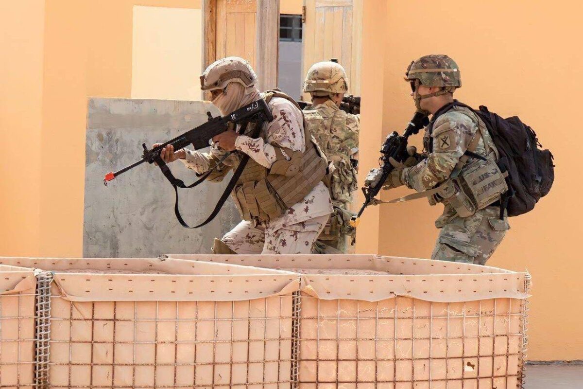 The UAE and US take part in a joint military exercise dubbed Iron Union 19 in the Emirates on 23 May 2023 [@modgovae/Twitter]
