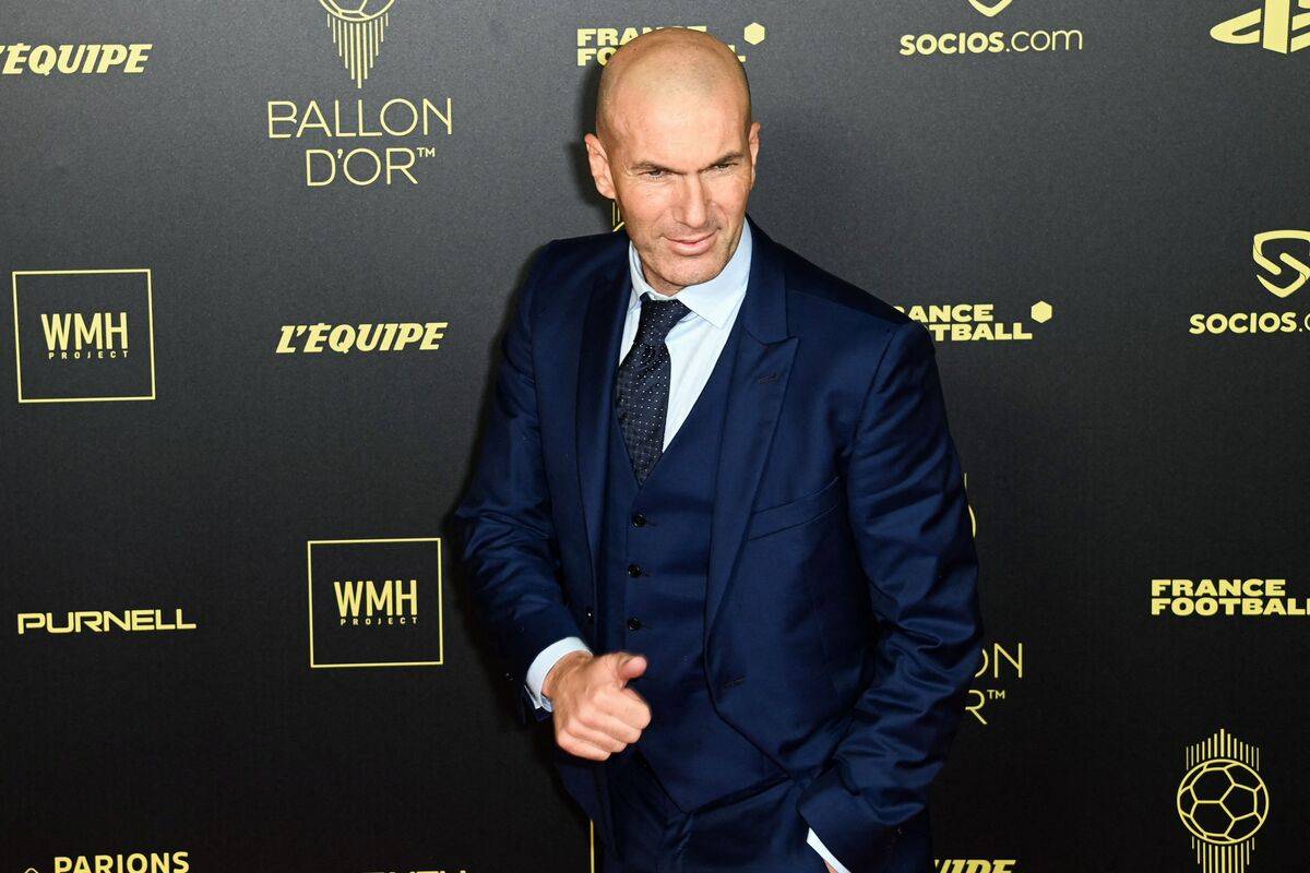 French former forward football player Zinedine Zidane. [Photo by ALAIN JOCARD/AFP via Getty Images]