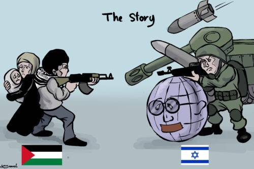 Palestine, Israel: 75 years of massacres, abuse and displacement - Cartoon [Sabaaneh/Middle East Monitor]