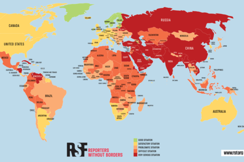 MAP - 2023 World Press Freedom Index [RSF]