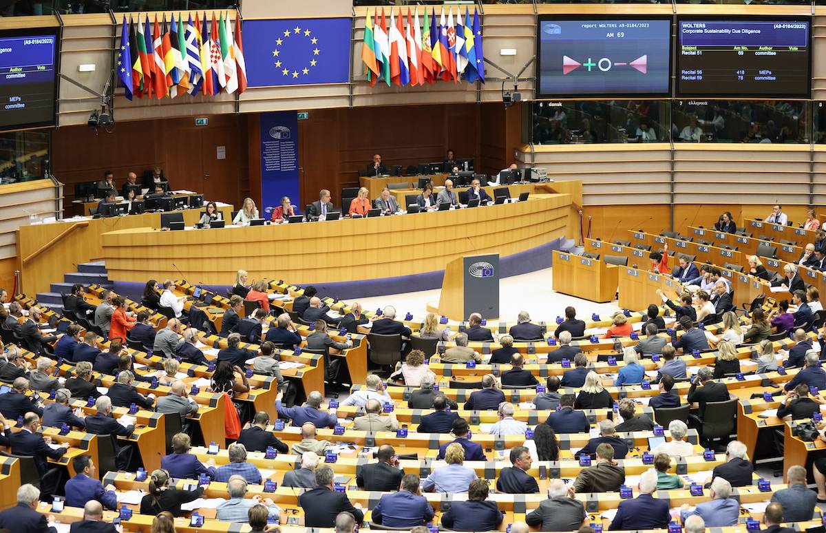 A view of the European Parliament Plenary Session on June 01, 2023 in Brussels, Belgium. [Dursun Aydemir - Anadolu Agency]