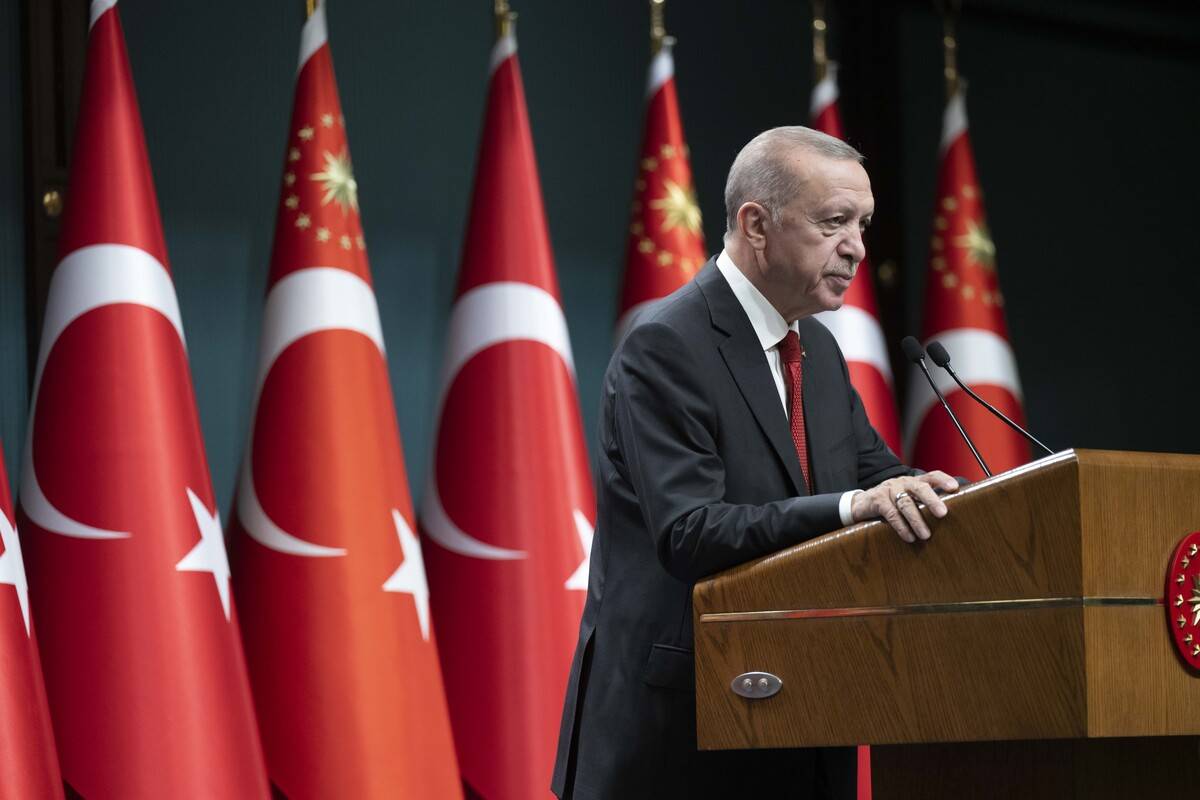 Turkish President Recep Tayyip Erdogan makes statements after cabinet meeting in Ankara, Turkiye on June 06, 2023 [Aytaç Ünal - Anadolu Agency]