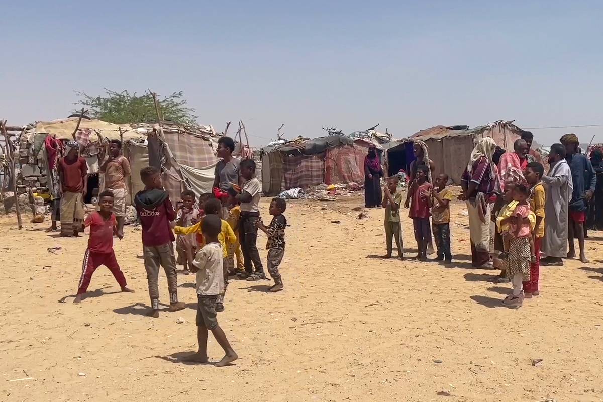 Somalis, fled from the war, live at makeshift tents of Ajlaniye Refugee Camp in Hadramut City, Yemen on July 02, 2023 [Ali Ebubekir Tokcan - Anadolu Agency]