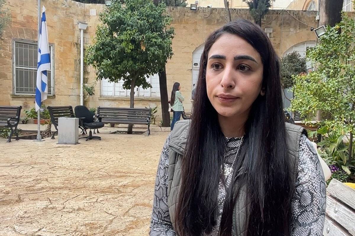 Palestinian journalist Lama Ghosheh on March 21, 2023 at the Israeli magistrate court in Jerusalem [HIBA ASLAN/AFP via Getty Images]