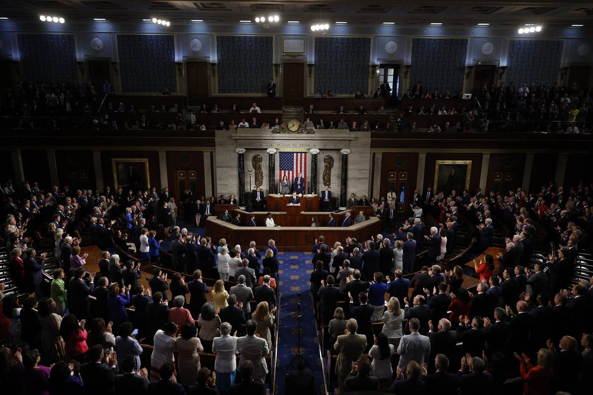 Photo shows the interior of the US House of Representatives. [Photo by Chip Somodevilla/Getty Images]