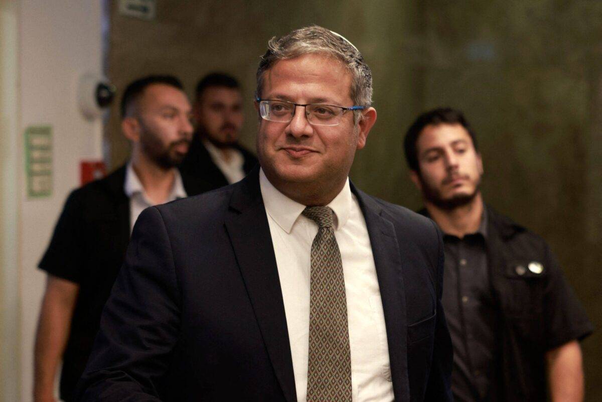 Israel's National Security Minister Itamar Ben-Gvir arrives for a cabinet meeting at the prime minister's office in Jerusalem on August 27, 2023 [MENAHEM KAHANA/AFP via Getty Images]