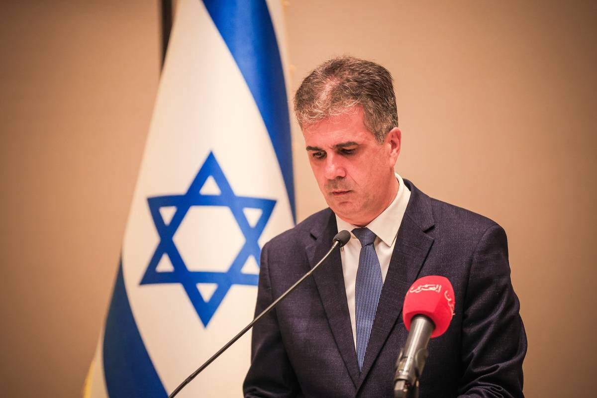 Israeli Foreign Minister Eli Cohen, in the capital Manama, Bahrein on September 4, 2023 [Ayman Yaqoob/Anadolu Agency]