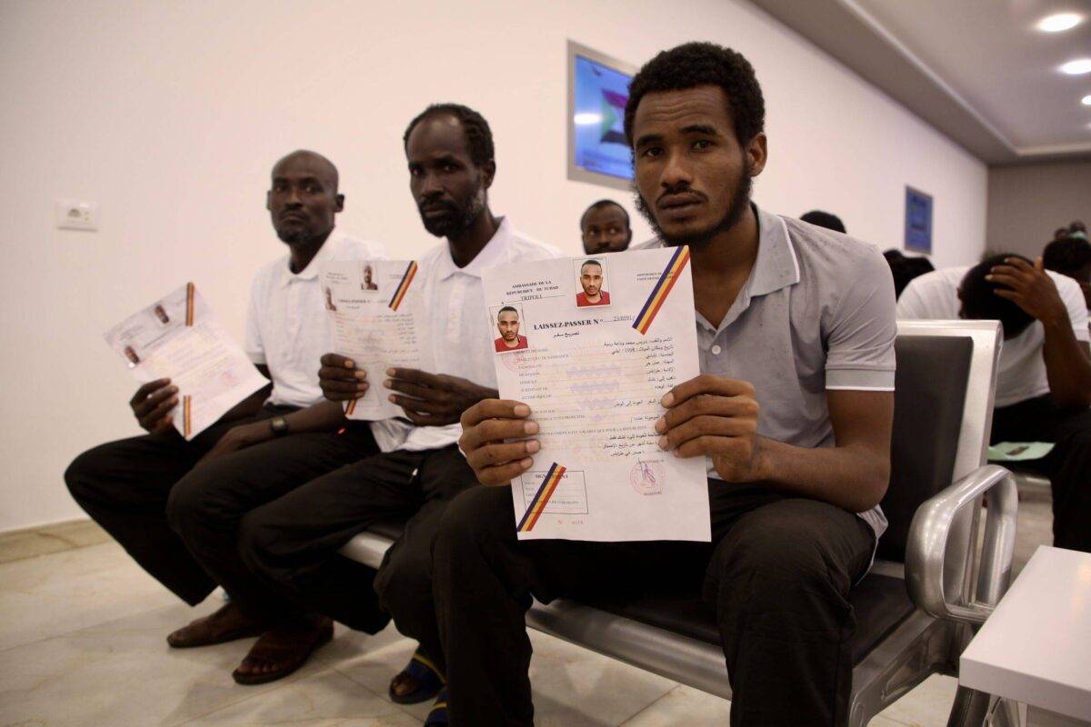 African irregular migrants are seen at a removal center before being sent to their home country in Tripoli, Libya on September 06, 2023 [Hazem Turkia/Anadolu Agency]