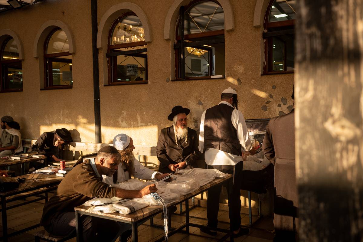 People gather to participate in event for 2023 Rosh Hashanah, the Jewish New Year, at the burial sight of Nachman in Uman, Ukraine on September 12, 2023 [Wolfgang Schwan - Anadolu Agency]