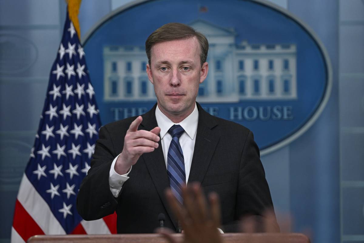 US President Joe Biden's National Security Advisor Jake Sullivan speaks at a White House Press Briefing at the White House on Washington, DC. [Celal Güneş - Anadolu Agency]