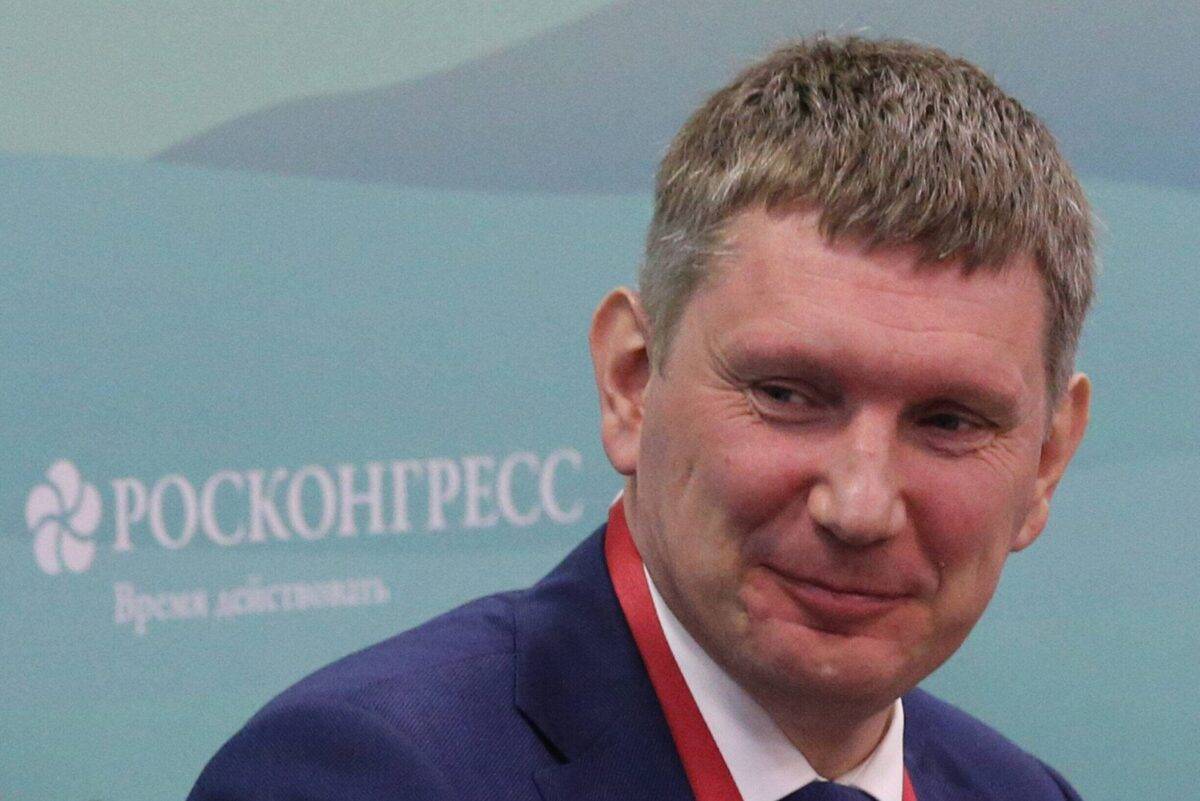 Russian Economic Development Minister Maxim Reshetnikov smiles during the Eastern Economic Forum on September 06, 2022 in Vladivostok, Russia [Contributor/Getty Images]