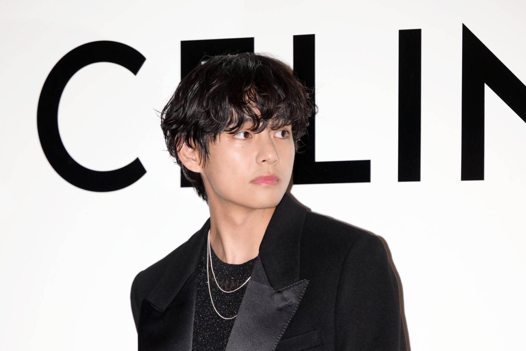 South Korean singer Kim Tae-hyung, a.k.a V of BTS is seen at the "CELINE" pop-up store opening event at The Hyundai Yeouido on March 30, 2023 in Seoul, South Korea [Photo by The Chosunilbo JNS/Imazins via Getty Images]