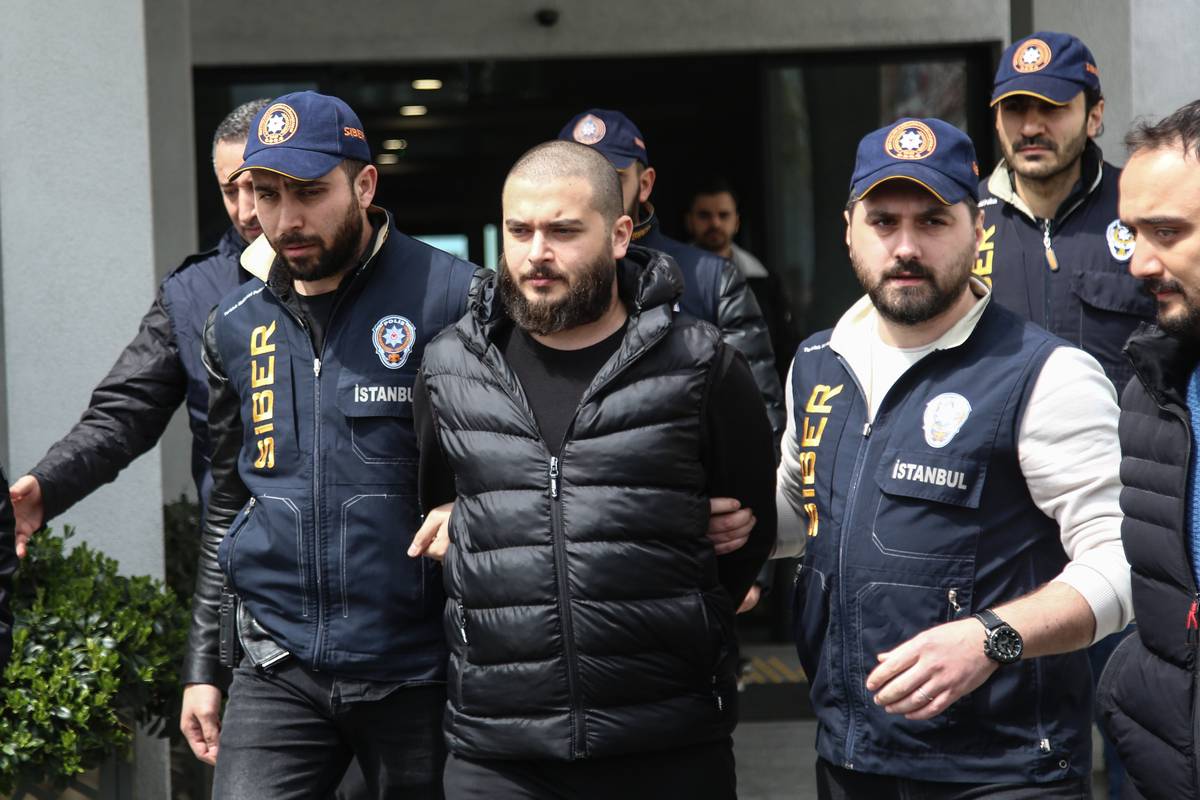 Faruk Fatih Özer, founder of Thodex, was brought to Turkey from Tirana on April 20, 2023 in Istanbul, Turkiye. [Photo by Hakan Akgun/ dia images via Getty Images]