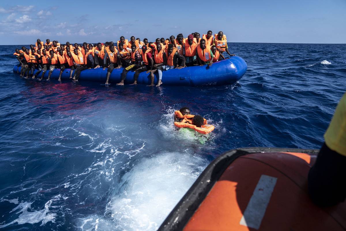 178 migrants of different 14 nationalities are rescued by the Spanish NGO Open Arms in international waters, at sea on September 30, 2023. [Jose Colon - Anadolu Agency]