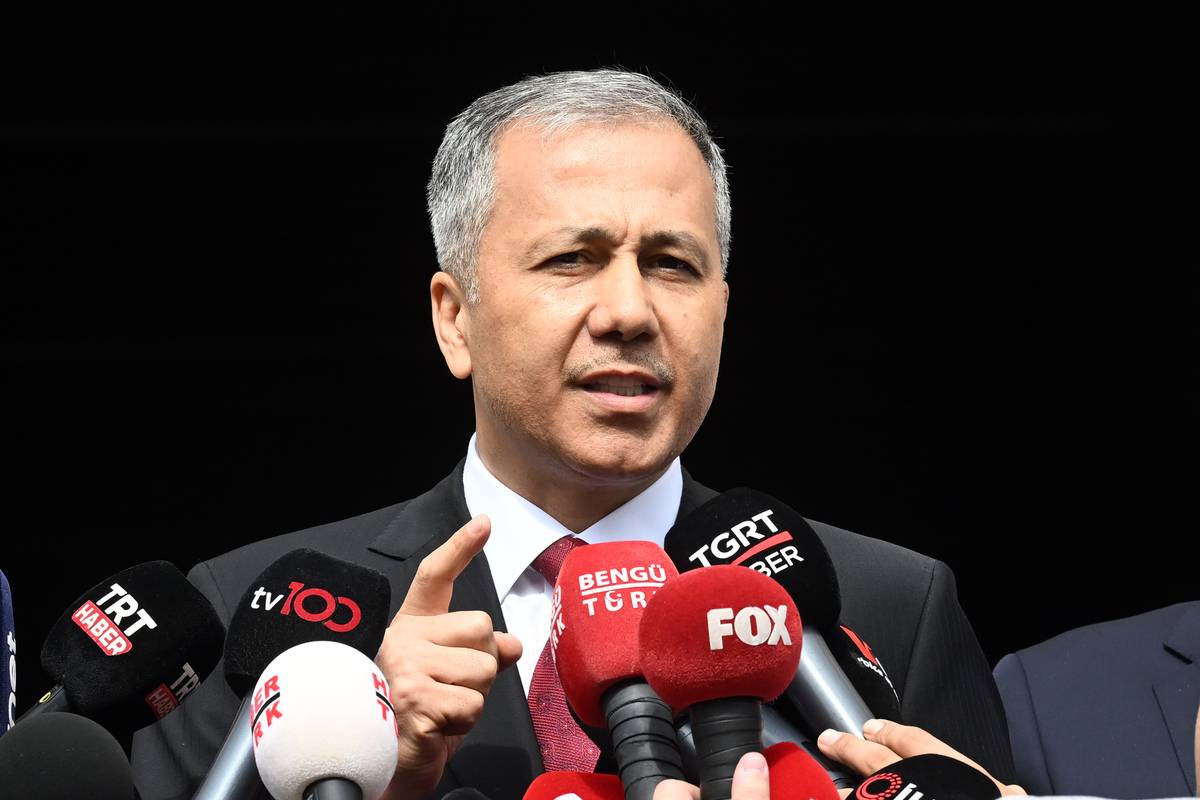 Turkish Interior Minister Ali Yerlikaya in Ankara, Turkiye on October 01, 2023. [Halil Sağırkaya - Anadolu Agency ]