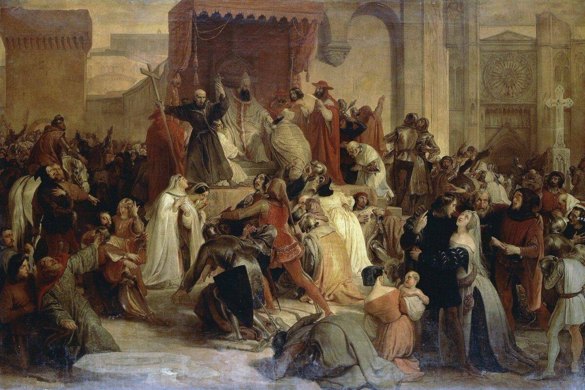 Pope Urban II preaching the First Crusade