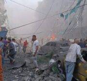 Israel strikes residential tower in Jabalia refugee camp on October 09, 2023. [Palestine Online]