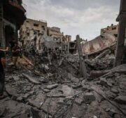 Dozens killed in an Israeli strike on a market place in Jabalia in Gaza on 9 October 2023 [Motasem A Dalloul/Middle East Monitor]