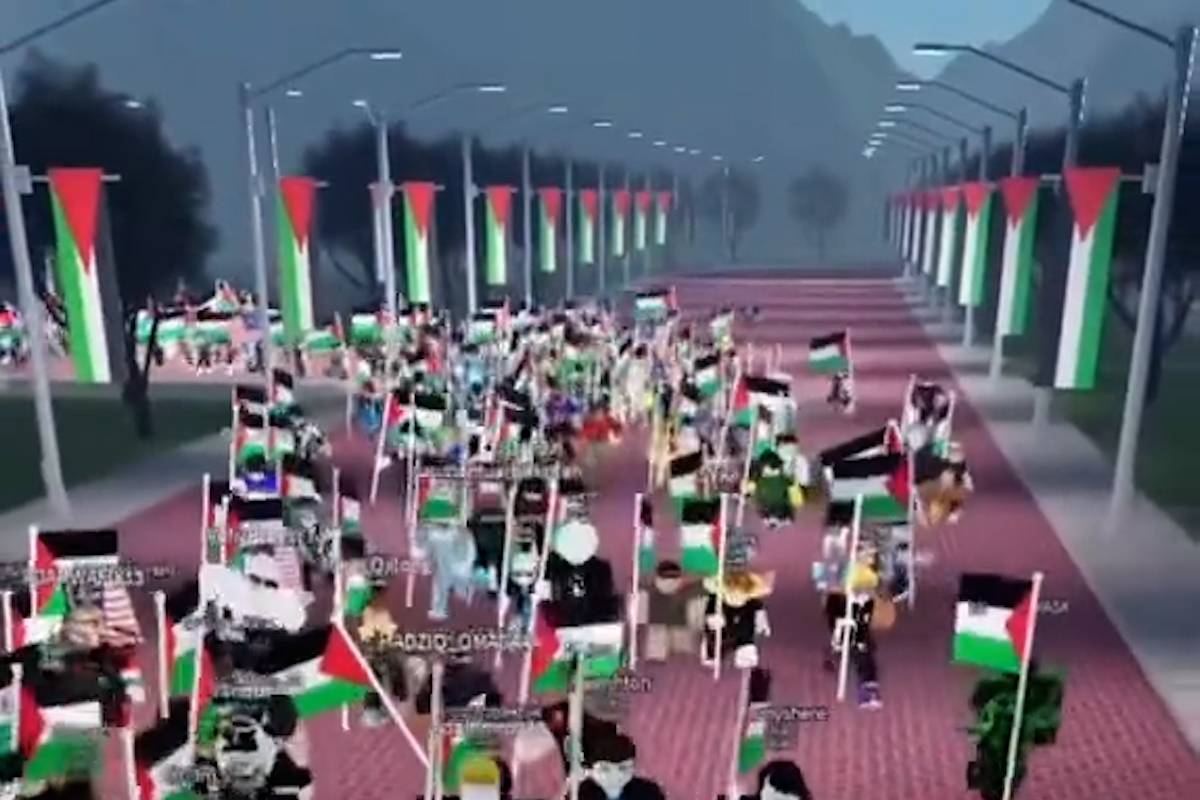 Kids on Roblox are hosting protests for Palestine