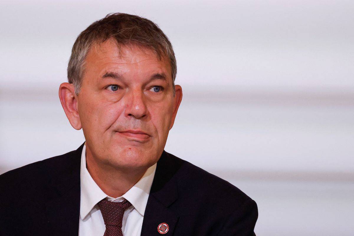 Commissioner general of UNRWA Philippe Lazzarini looks on during an international humanitary conference for civilians in Gaza, at the Elysee Presidential Palace, in Paris, on November 9, 2023. [ LUDOVIC MARIN/POOL/AFP via Getty Images]