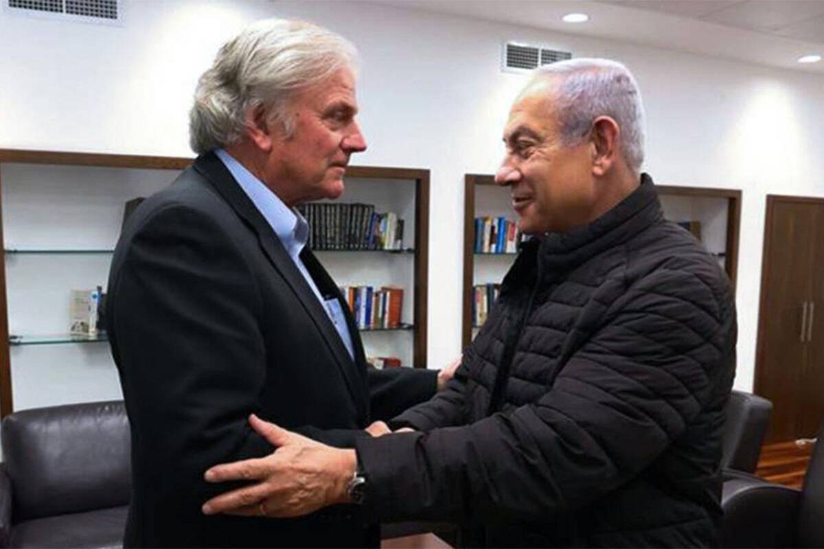 American Evangelical leader Franklin Graham meets with Israeli Prime Minister Benjamin Netanyahu