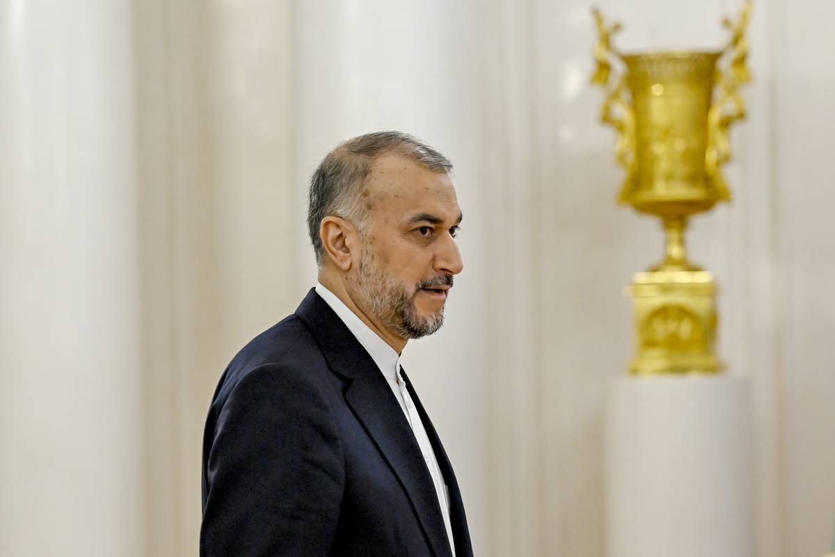 Iranian Foreign Minister Hossein Amir-Abdollahian in Moscow, Russia on December 5, 2023 [Sefa Karacan/Anadolu Agency]