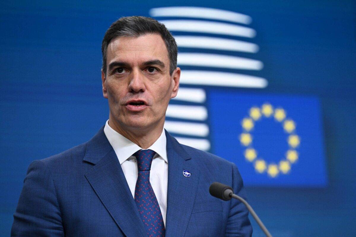 Spanish Prime Minister Pedro Sanchez Perez in Brussels, Belgium on December 15, 2023 [Dursun Aydemir/Anadolu Agency]