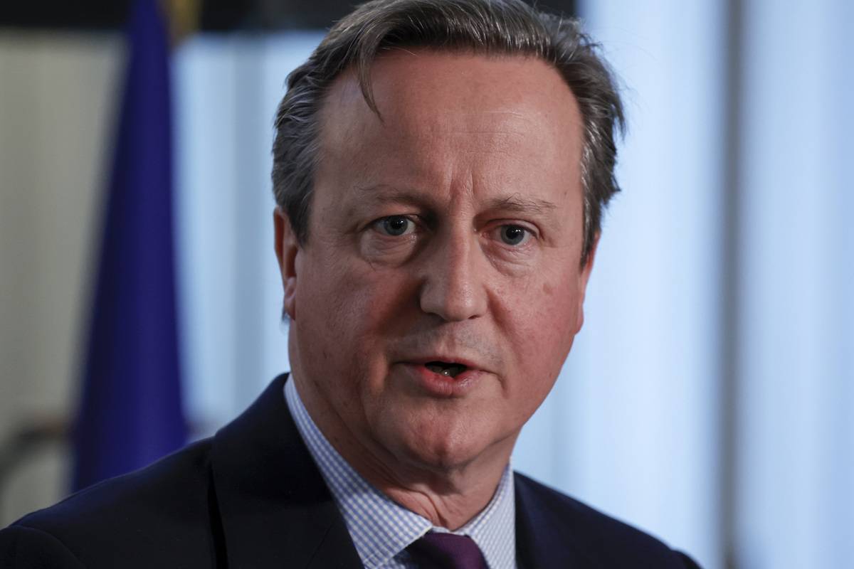 British Foreign Secretary David Cameron in Rome, Italy, on December 19, 2023 [Riccardo De Luca - Anadolu Agency]