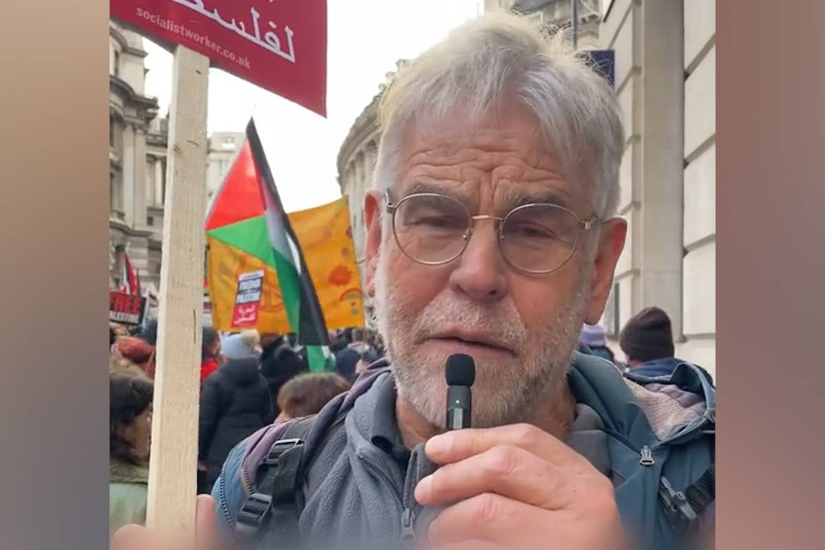 A pro-Palestine activist urges people around the world to stand together against a second Nakba