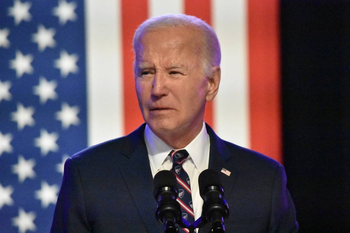 US President Joe Biden speaks at Montgomery County Community College in Blue Bell, Pennsylvania, on January 5, 2024. [Kyle Mazza - Anadolu Agency]