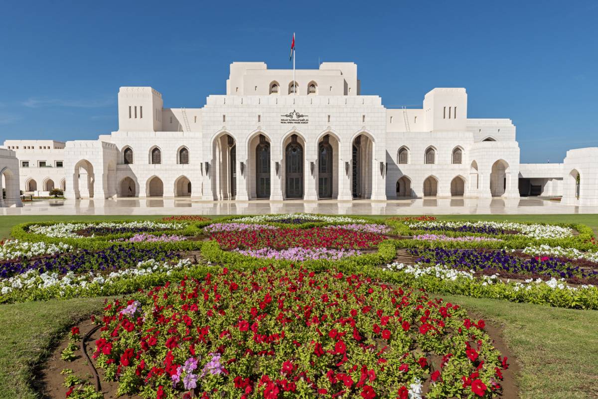 Flower garden at Royal Opera House Muscat, Oman. [Photo by: Petr Svarc/UCG/Universal Images Group via Getty Images]