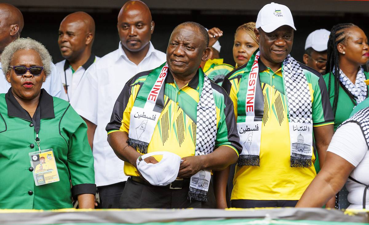 ANC President Cyril Ramaphosa during the African National Congress (ANC) 112th anniversary at Mbombela Stadium on January 13, 2024 in Mbombela, South Africa. [Cyril Ramaphosa]
