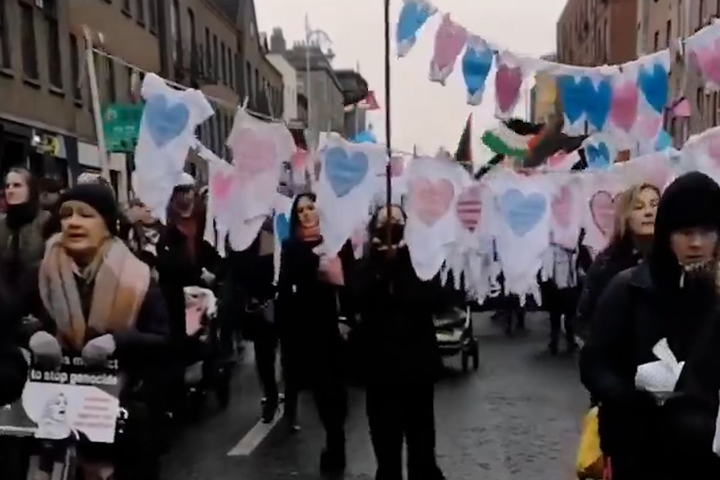 Irish protesters pay tribute to children killed by Israel in Gaza
