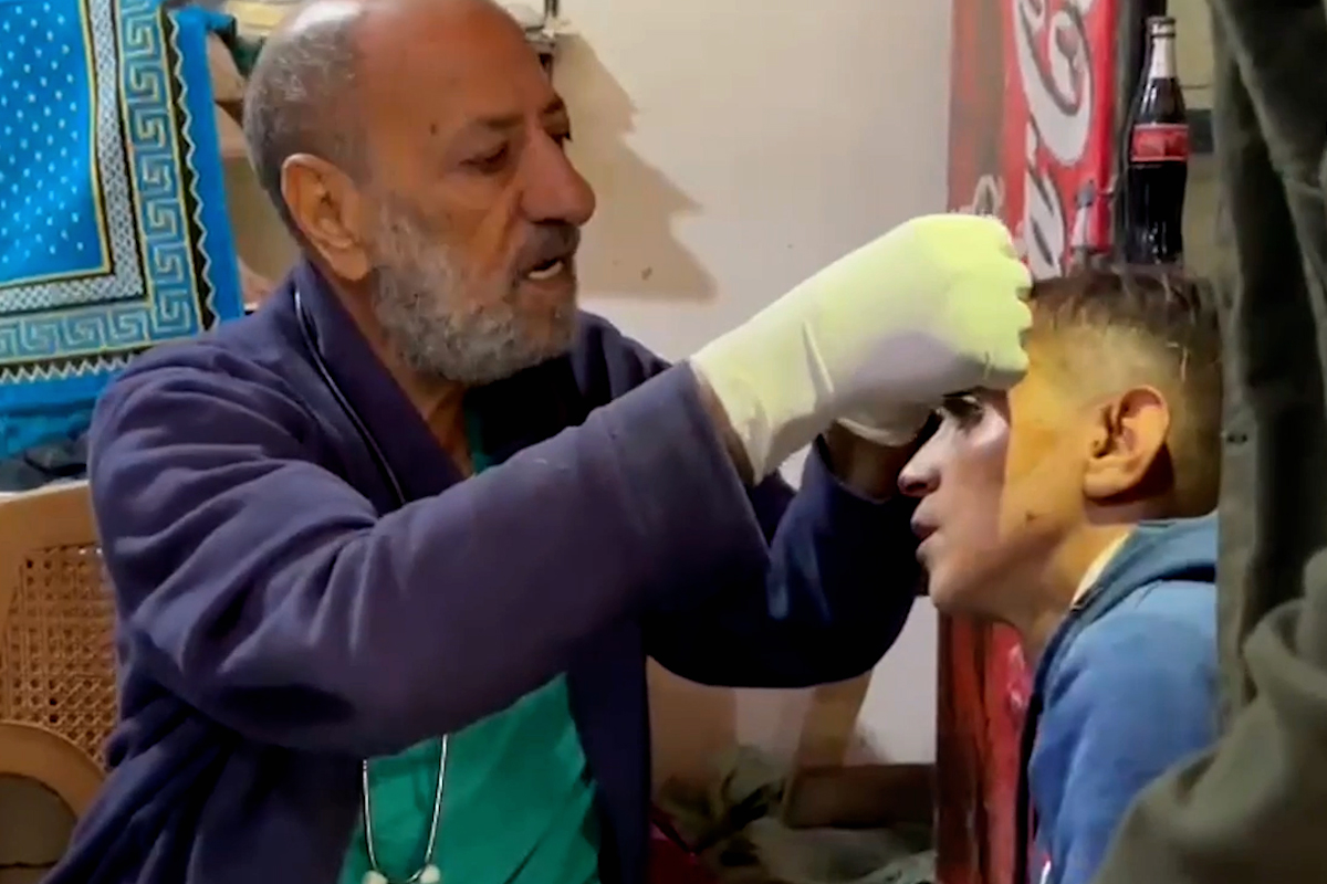 Dispatch from Gaza: Retired medic turns son's shop into A&E clinic