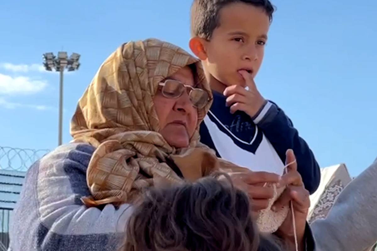 Dispatch from Gaza: Displaced grandma crochets warmth for kids